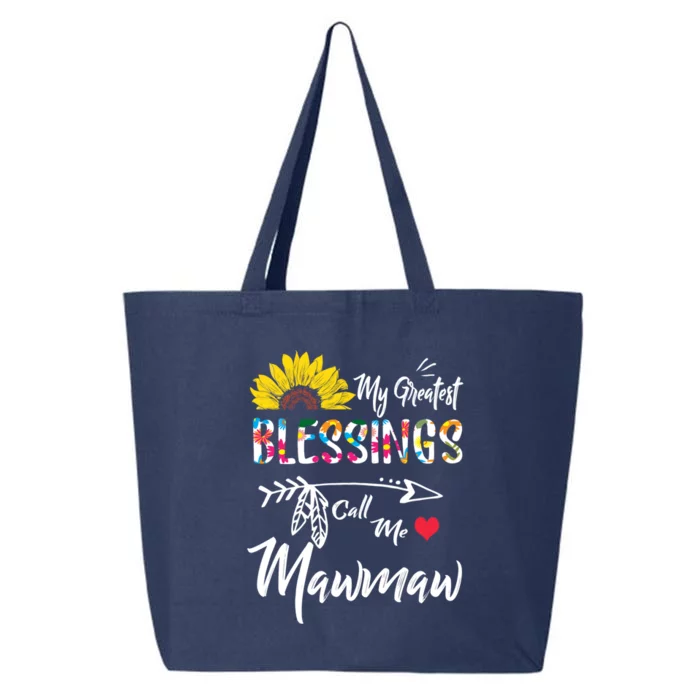 My Greatest Blessings Call Me Mawmaw Sunflower Cute Gift 25L Jumbo Tote