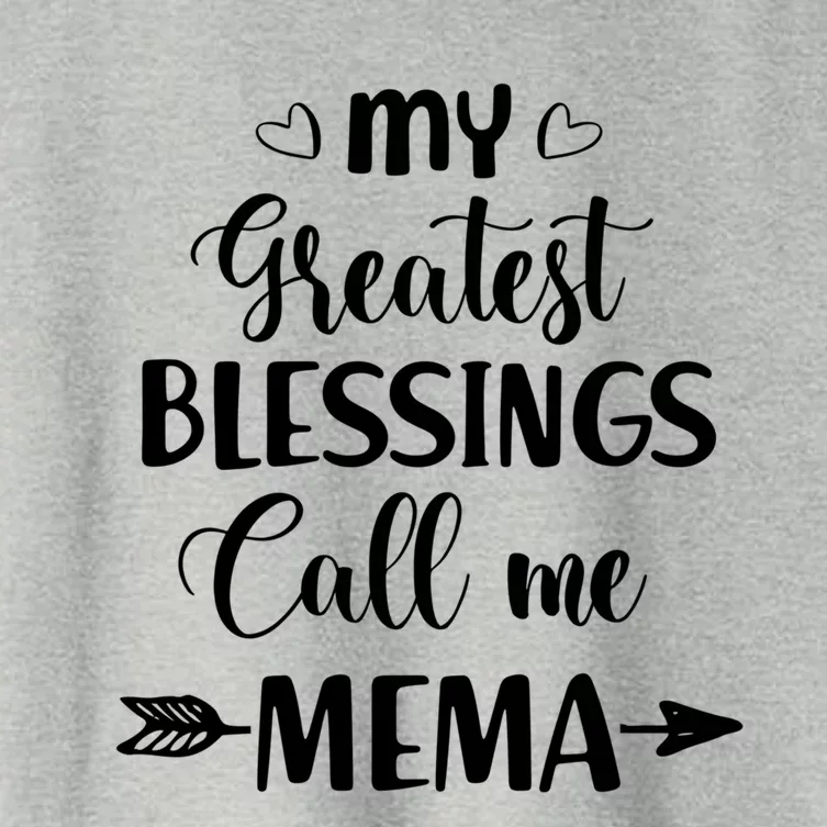 My Greatest Blessings Call Me Mema Funny Mother Gift Women's Crop Top Tee