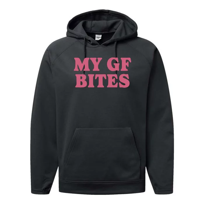 My Gf Bites Performance Fleece Hoodie