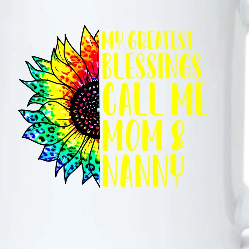 My Greatest Blessings Call Me Mom Nanny Sunflower Tie Dye Great Gift Black Color Changing Mug