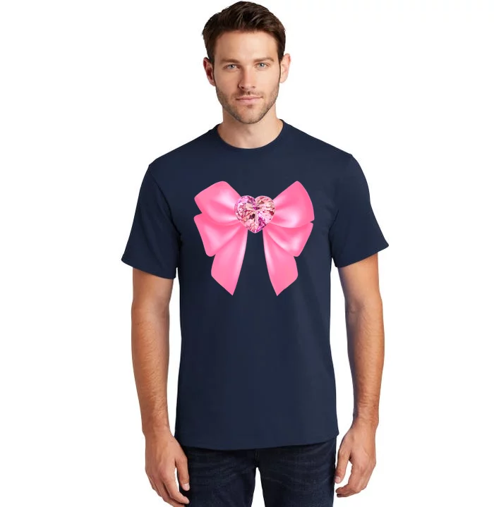 Magical Girl Bow Chibi Moon Crystal Bow Pink Tall T-Shirt