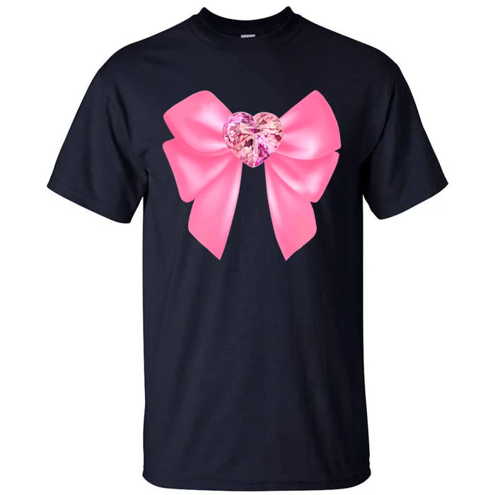 Magical Girl Bow Chibi Moon Crystal Bow Pink Tall T-Shirt