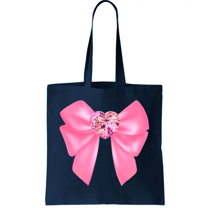 Magical Girl Bow Chibi Moon Crystal Bow Pink Tote Bag