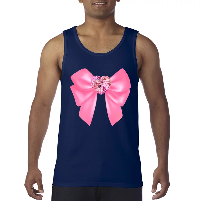 Magical Girl Bow Chibi Moon Crystal Bow Pink Tank Top