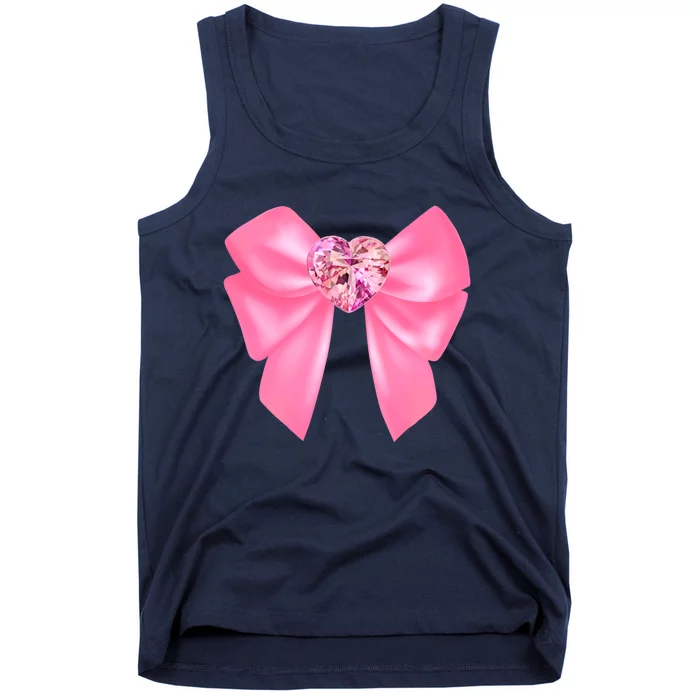 Magical Girl Bow Chibi Moon Crystal Bow Pink Tank Top