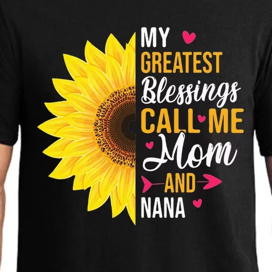 My Greatest Blessings Call Me Mom And NaNa Mother's Day Pajama Set