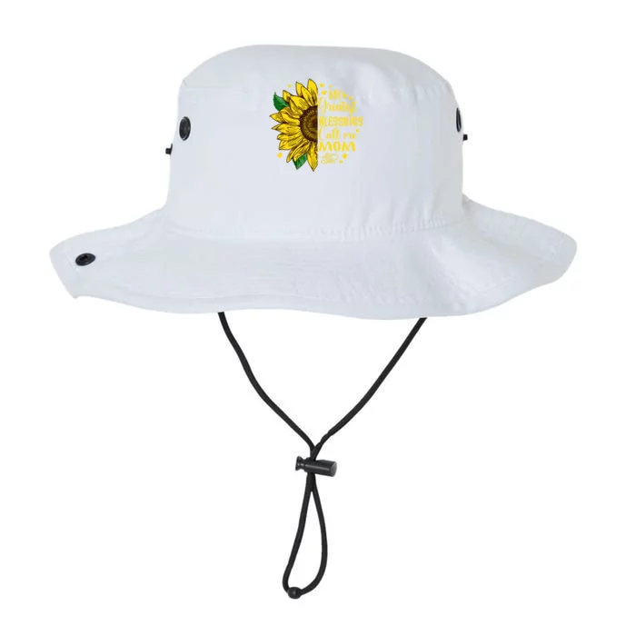 My Greatest Blessings Call Me Mom Sunflower Funny Gift Legacy Cool Fit Booney Bucket Hat