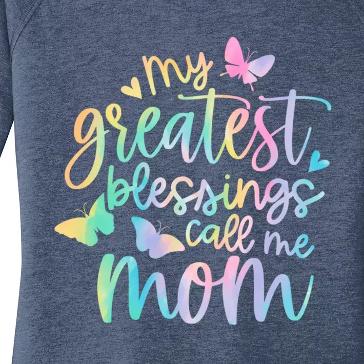 My Greatest Blessings Call Me Mom Mothers Day Mom Life Ideas Great Gift Women's Perfect Tri Tunic Long Sleeve Shirt