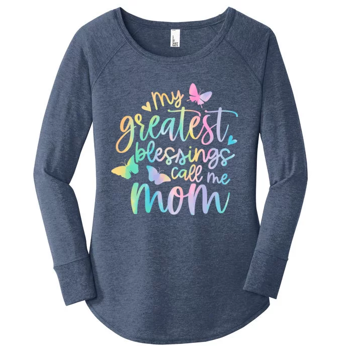 My Greatest Blessings Call Me Mom Mothers Day Mom Life Ideas Great Gift Women's Perfect Tri Tunic Long Sleeve Shirt