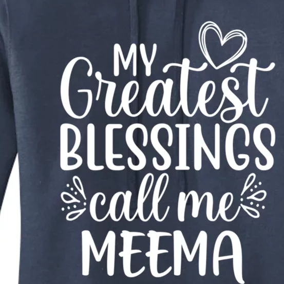 My Greatest Blessings Call Me Meema Yiddish Grandma Gift Women's Pullover Hoodie