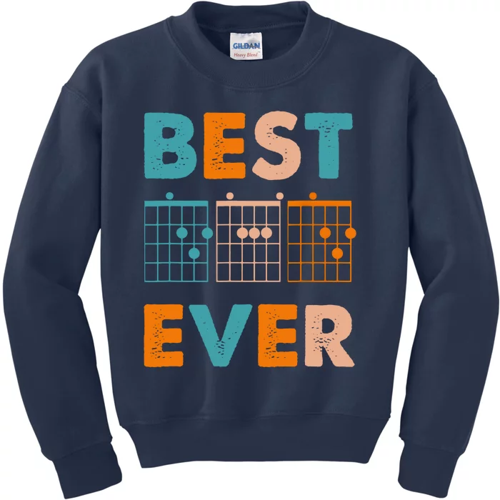 Musician Guitarist Best Dad Ever Fathers Day Kids Sweatshirt