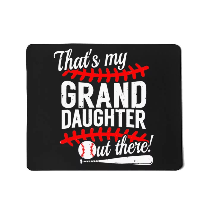 My Granddaughter Baseball and Softball Grandpa & Grandma Mousepad