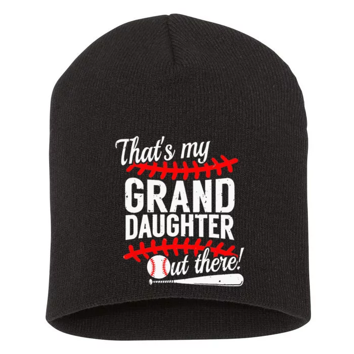 My Granddaughter Baseball and Softball Grandpa & Grandma Short Acrylic Beanie