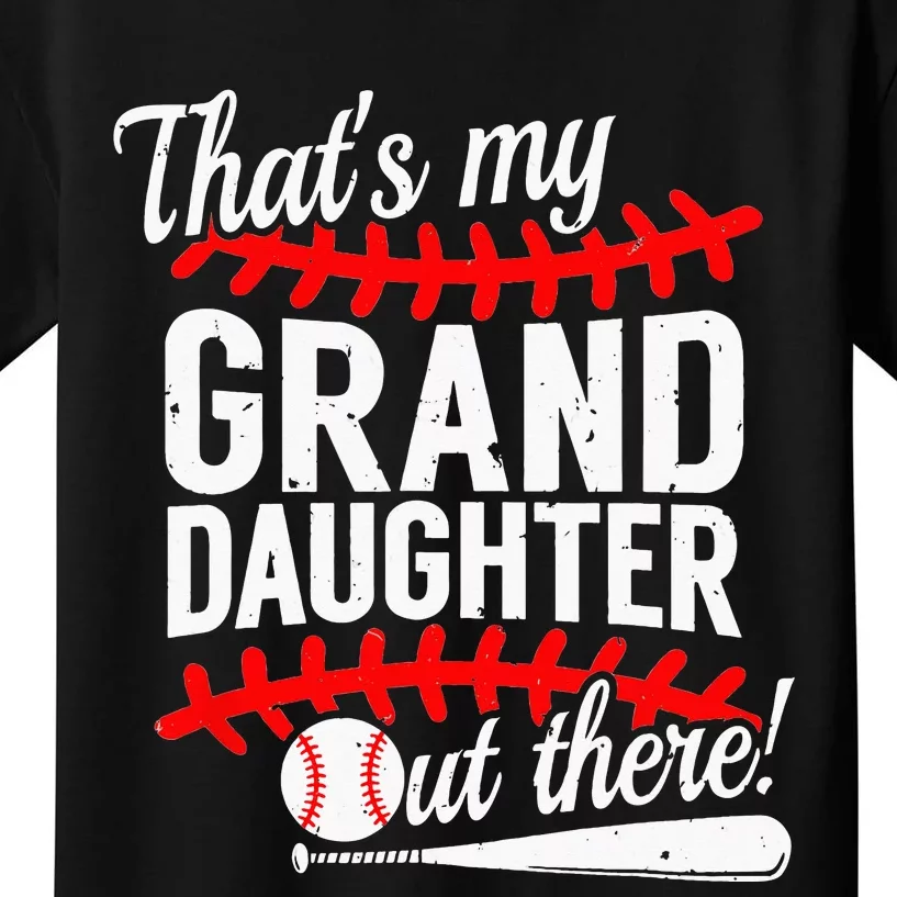 My Granddaughter Baseball and Softball Grandpa & Grandma Kids T-Shirt