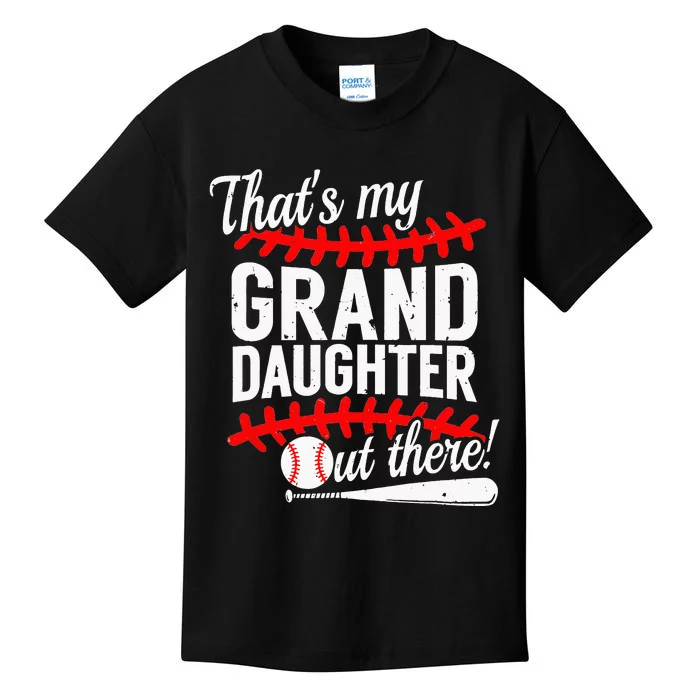 My Granddaughter Baseball and Softball Grandpa & Grandma Kids T-Shirt