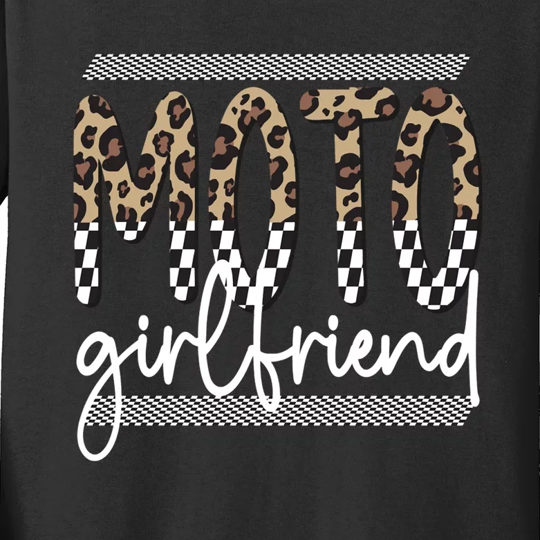 Motocross Girlfriend Best Moto Girlfriend Kids Long Sleeve Shirt