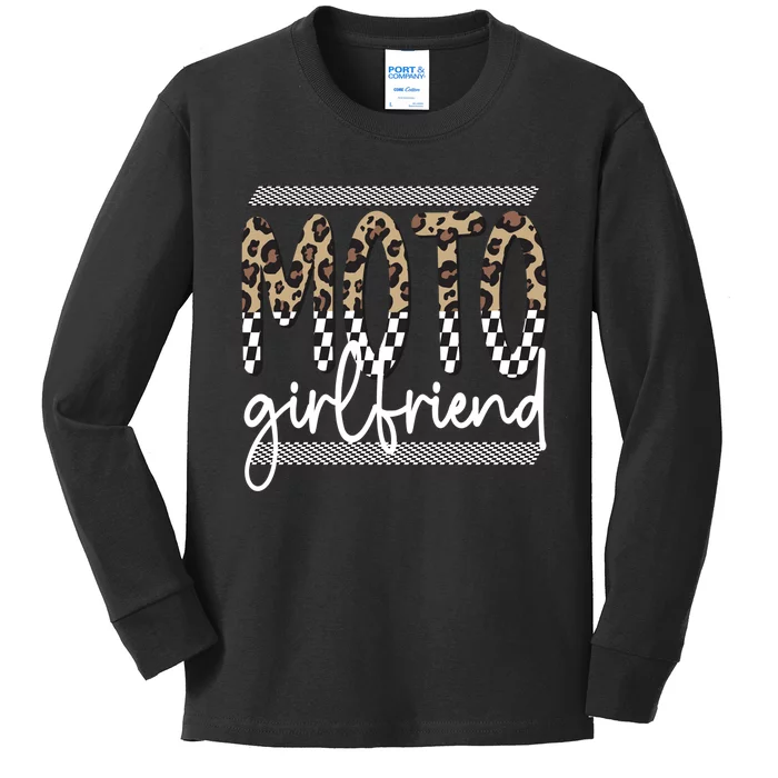 Motocross Girlfriend Best Moto Girlfriend Kids Long Sleeve Shirt