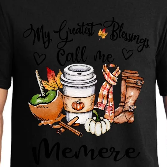 My Greatest Blessings Call Me Memere Great Gift Grandma Funny Gift Cute Gift Pajama Set