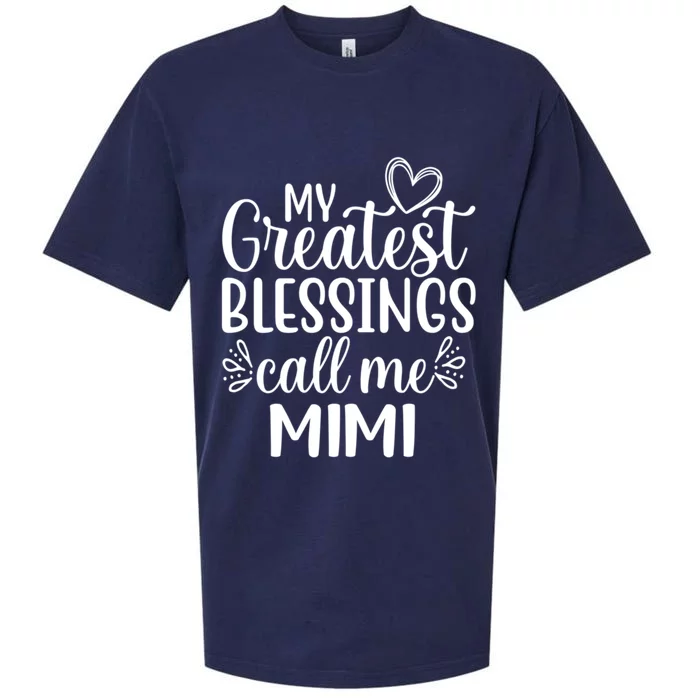 My Greatest Blessings Call Me Mimi Grandmother Grandma Cool Gift Sueded Cloud Jersey T-Shirt