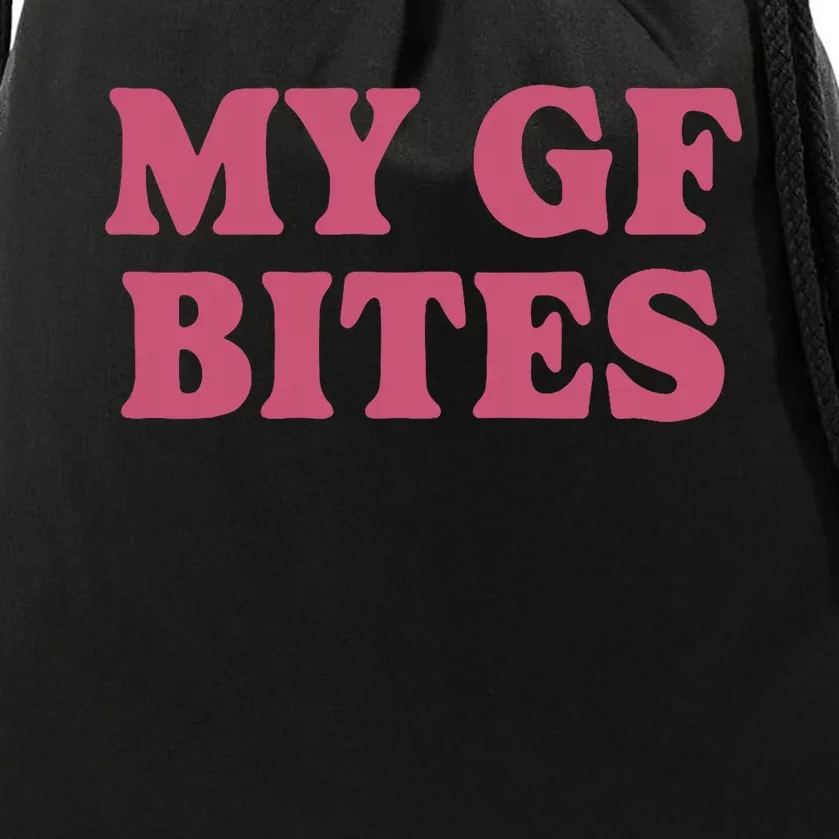 My Gf Bites Drawstring Bag