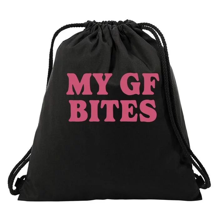 My Gf Bites Drawstring Bag