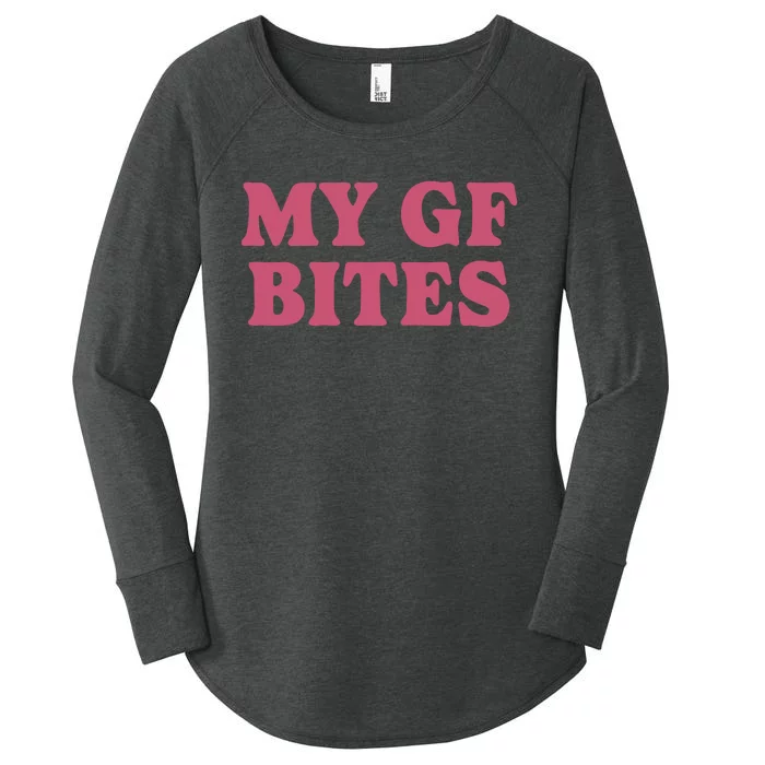 My Gf Bites Women's Perfect Tri Tunic Long Sleeve Shirt