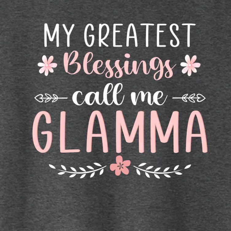 My Greatest Blessings Call Me Glamma Christmas Mama/grandma Great Gift Women's Crop Top Tee