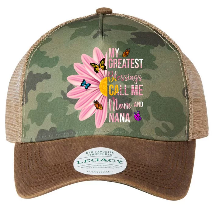 My Greatest Blessings Call Me Mom And Nana Butterfly Legacy Tie Dye Trucker Hat