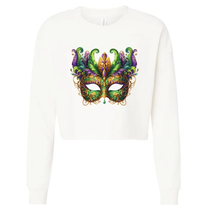 Mardi Gras Celebration Cropped Pullover Crew