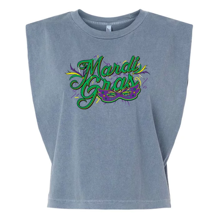 Mardi Gras Celebration Logo Garment-Dyed Women's Muscle Tee