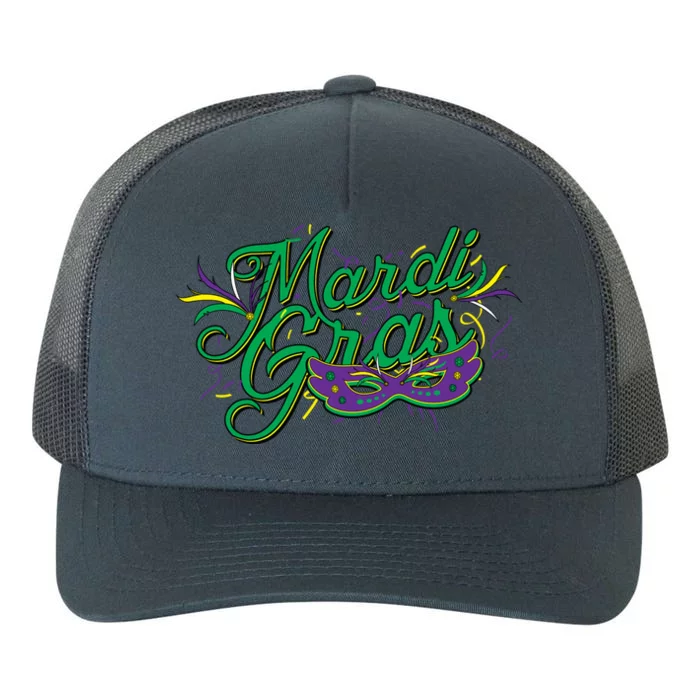 Mardi Gras Celebration Logo Yupoong Adult 5-Panel Trucker Hat