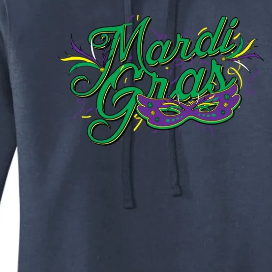 Mardi Gras Celebration Logo Women's Pullover Hoodie