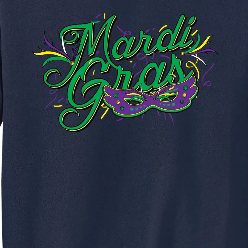 Mardi Gras Celebration Logo Tall Sweatshirt