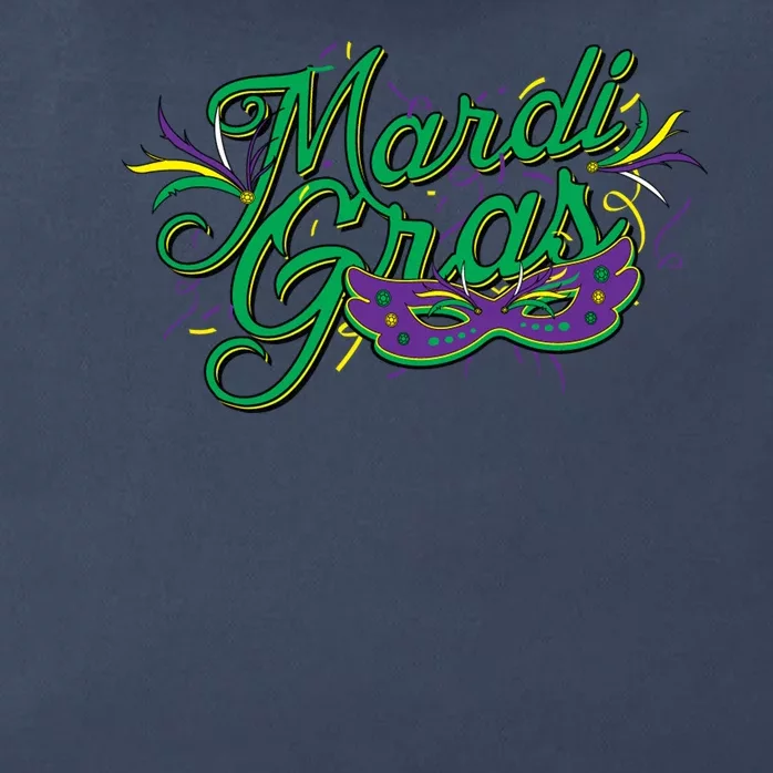 Mardi Gras Celebration Logo Zip Tote Bag