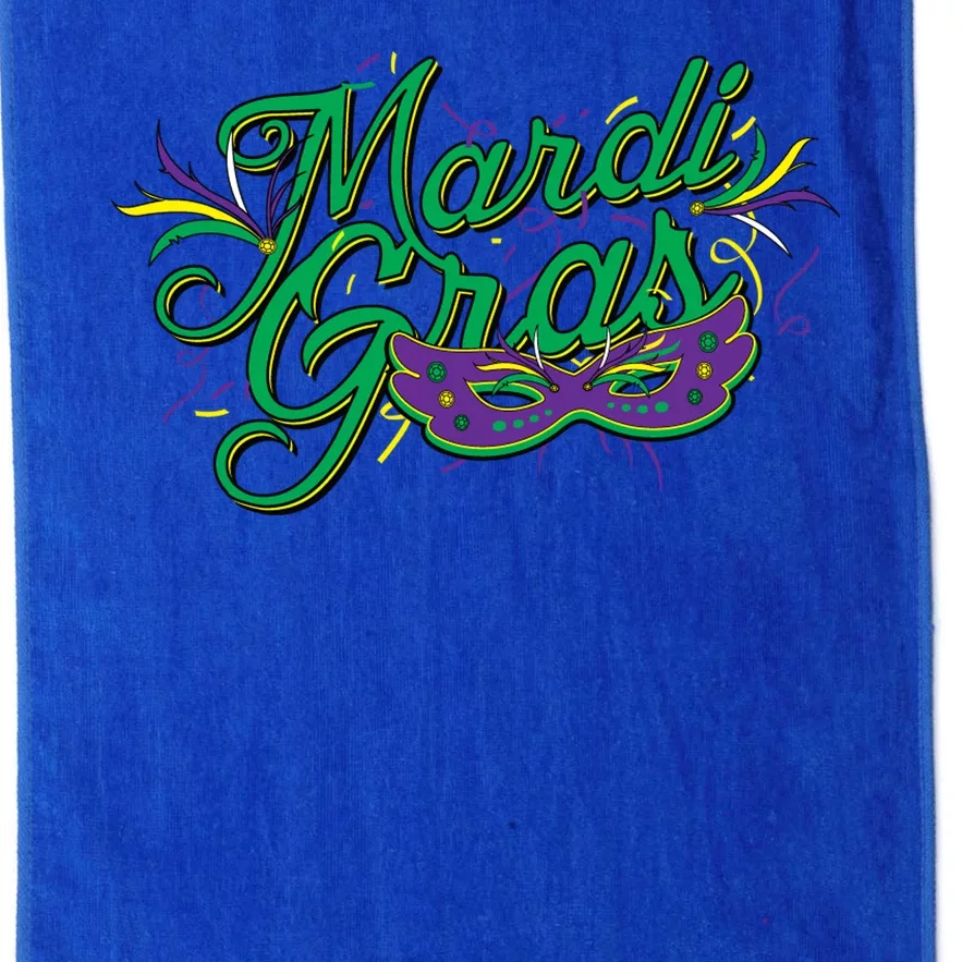 Mardi Gras Celebration Logo Platinum Collection Golf Towel