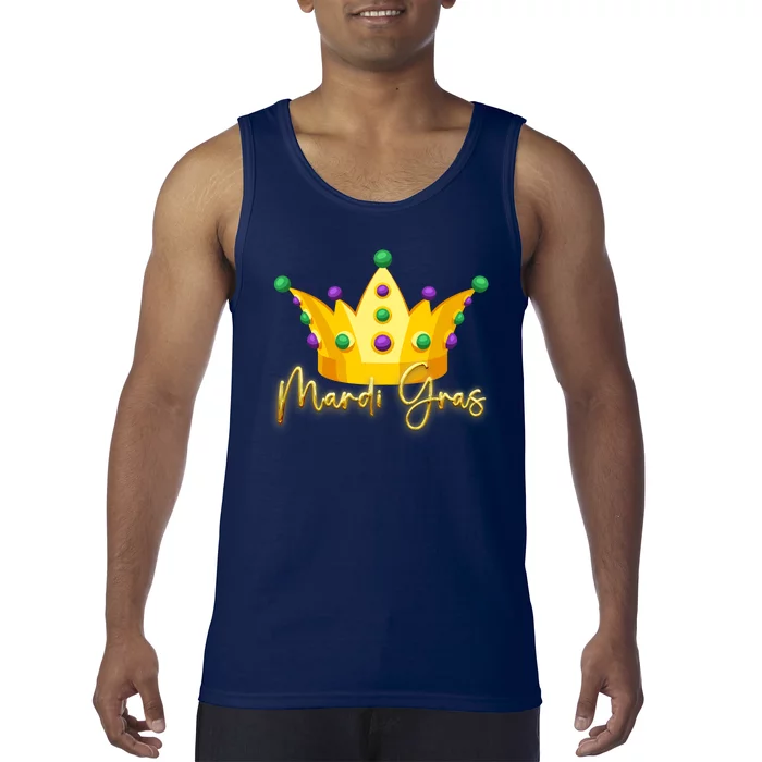 Mardi Gras Crown Celebration Tank Top