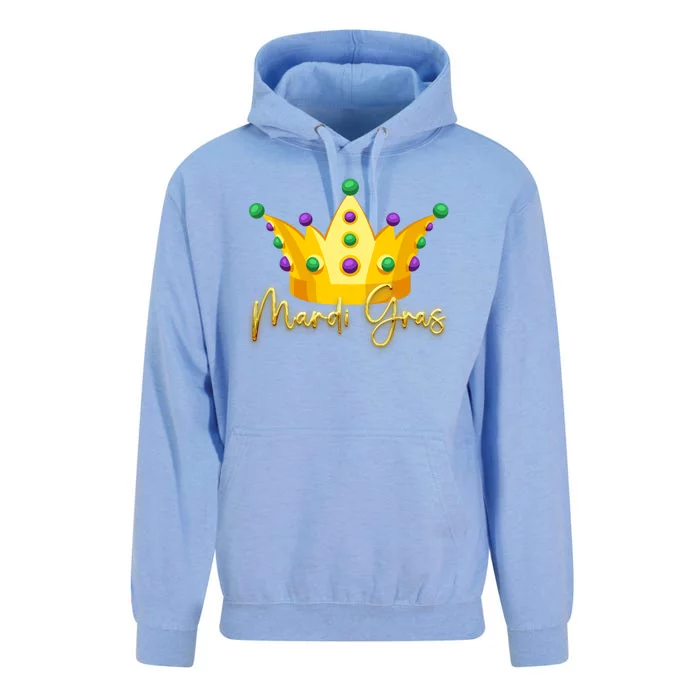 Mardi Gras Crown Celebration Unisex Surf Hoodie