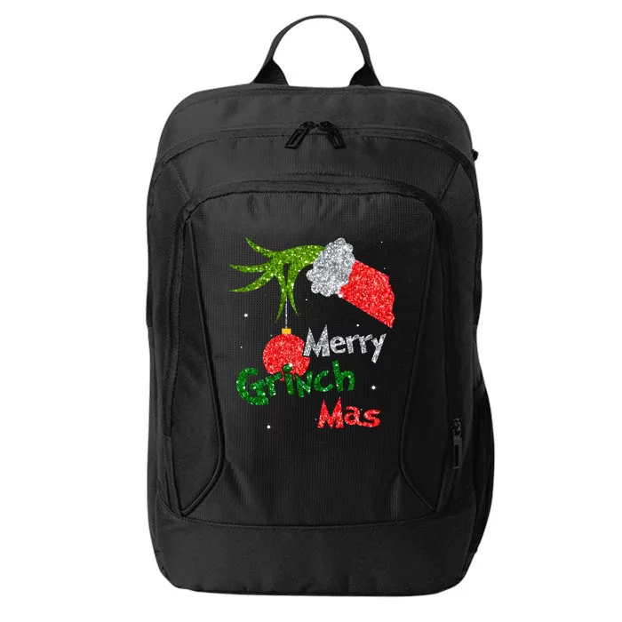 Merry Grinchmas Christmas Funny Cute Matching Family City Backpack