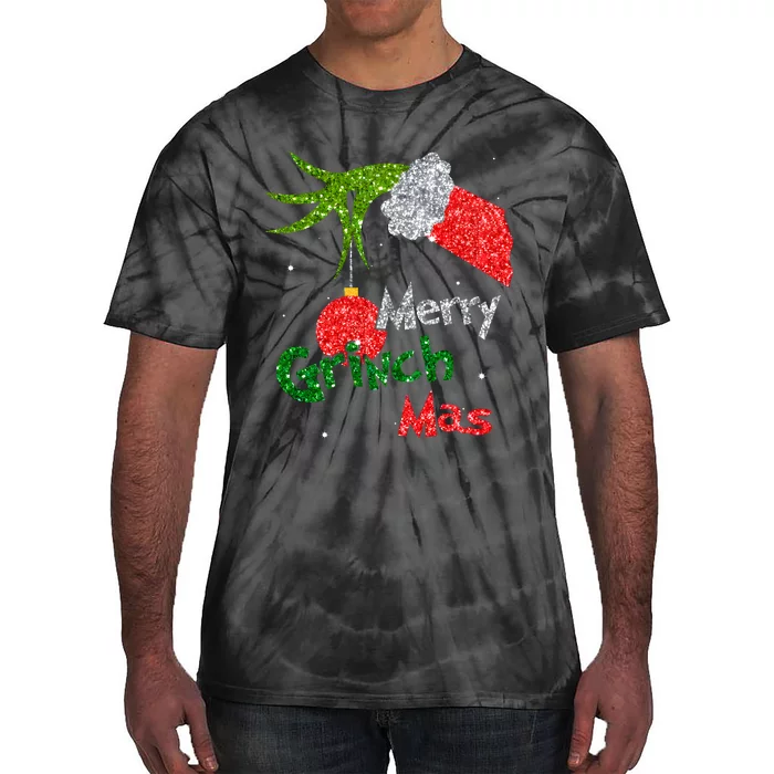 Merry Grinchmas Christmas Funny Cute Matching Family Tie-Dye T-Shirt