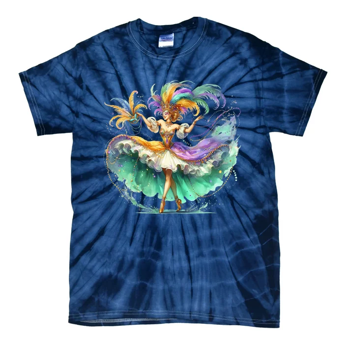 Mardi Gras Celebration Tie-Dye T-Shirt