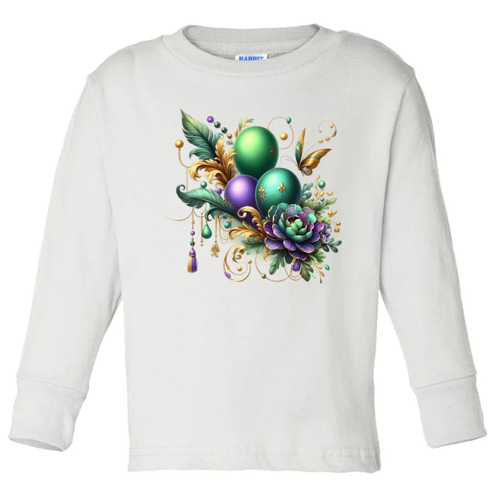 Mardi Gras Celebration Toddler Long Sleeve Shirt