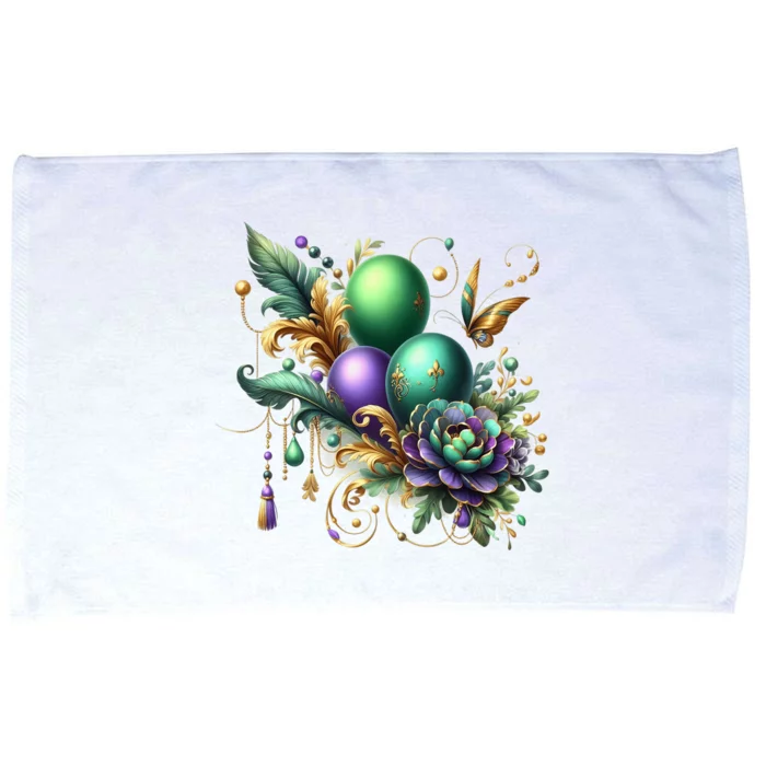 Mardi Gras Celebration Microfiber Hand Towel