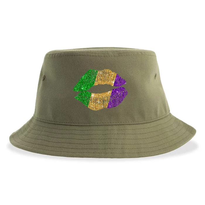 Mardi Gras Carnival Costume Lips Meaningful Gift Sustainable Bucket Hat