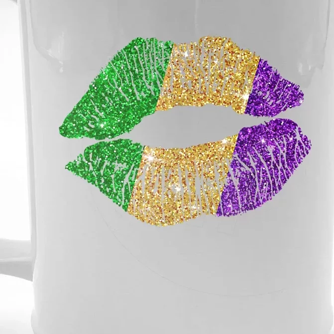 Mardi Gras Carnival Costume Lips Meaningful Gift Front & Back Beer Stein