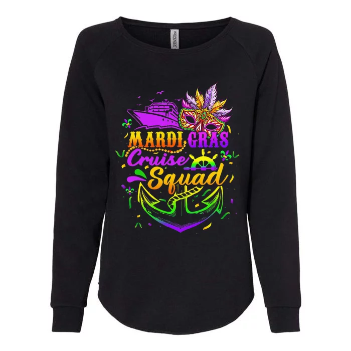 Mardi Gras Cruise Squad 2024 Matching Group Family Vacation Womens California Wash Sweatshirt