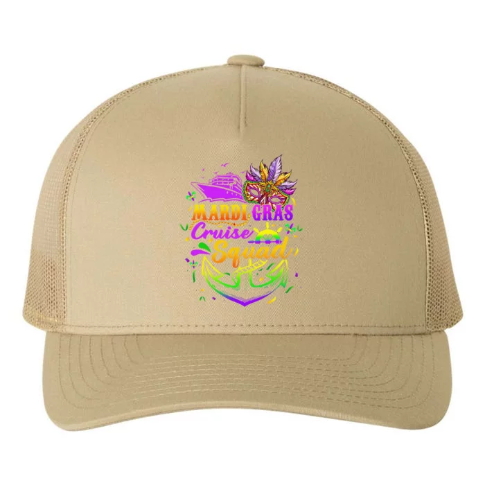 Mardi Gras Cruise Squad 2024 Matching Group Family Vacation Yupoong Adult 5-Panel Trucker Hat