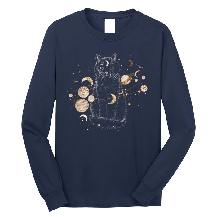 Magical Galaxy Cat Long Sleeve Shirt