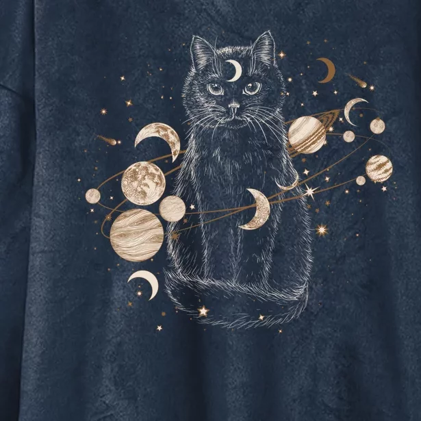 Magical Galaxy Cat Hooded Wearable Blanket