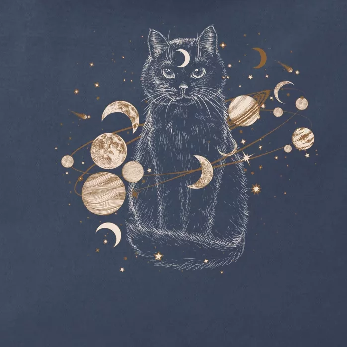 Magical Galaxy Cat Zip Tote Bag