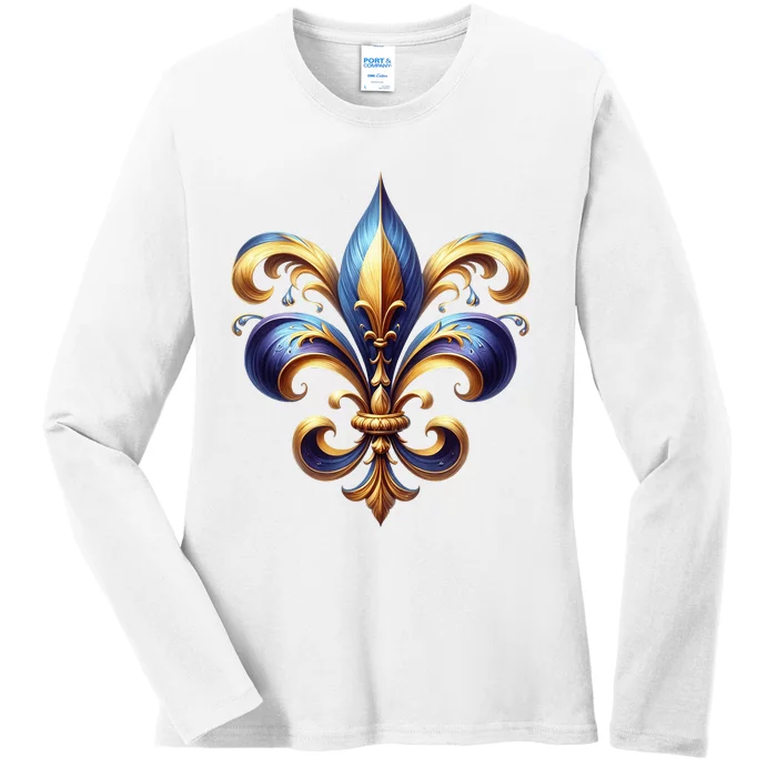 Mardi Gras Celebration Ladies Long Sleeve Shirt